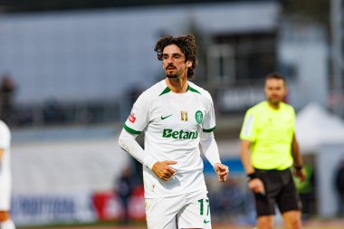 Francisco Trincao, Liga Portekiz maçı sırasında Estadio Belediyesi Rio Maior 'daki Casa Pia ve Sporting CP takımları arasında görüldü (Maciej Rogowski)