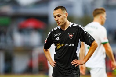 Leonardo Lelo, Liga Portekiz maçı sırasında Estadio Belediyesi Rio Maior 'daki Casa Pia ve Sporting CP takımları arasında görüldü (Maciej Rogowski)