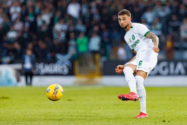 Estadio Belediyesi Rio Maior 'da (Maciej Rogowski) Casa Pia ve Sporting CP takımları arasında Liga Portekiz maçında Zeno Debast görüldü.)