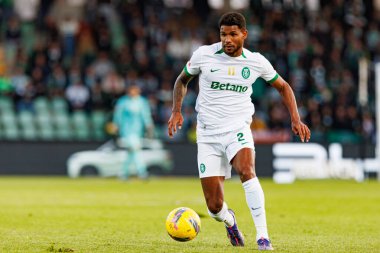 Matheus Reis, Estadio Belediyesi Rio Maior 'da (Maciej Rogowski) Casa Pia ve Sporting CP takımları arasında oynanan Liga Portekiz maçı sırasında görüldü.)