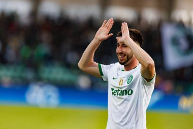 Goncalo Inacio, Liga Portekiz maçında Casa Pia ve Estadio Municipal Rio Maior 'daki (Maciej Rogowski)