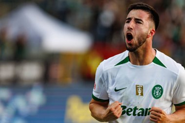 Goncalo Inacio, Liga Portekiz maçında Casa Pia ve Estadio Municipal Rio Maior 'daki (Maciej Rogowski)