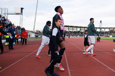 Caue Santos, Liga Portekiz maçı sırasında Estadio Belediyesi Rio Maior 'daki Casa Pia ve Sporting CP takımları arasında görüldü (Maciej Rogowski)