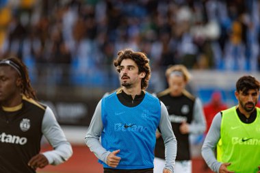 Francisco Trincao, Liga Portekiz maçı sırasında Estadio Belediyesi Rio Maior 'daki Casa Pia ve Sporting CP takımları arasında görüldü (Maciej Rogowski)