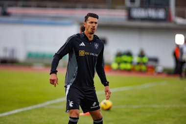 Jose Fonte, Liga Portekiz maçı sırasında Estadio Belediyesi Rio Maior 'daki Casa Pia ve Sporting CP takımları arasında görüldü (Maciej Rogowski)