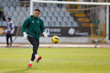 Patrick Sequeira, Liga Portekiz maçı sırasında Estadio Belediyesi Rio Maior 'daki Casa Pia ve Sporting CP takımları arasında görüldü (Maciej Rogowski)
