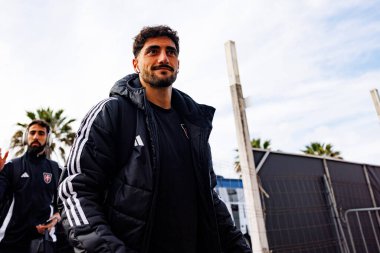 Miguel Sousa, Liga Portekiz maçı sırasında Estadio Belediyesi Rio Maior 'daki Casa Pia ve Sporting CP takımları arasında görüldü (Maciej Rogowski)