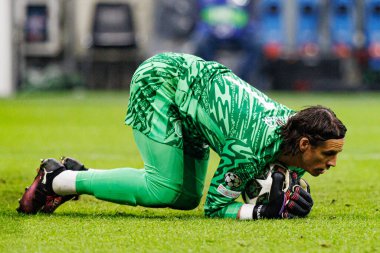 Yann Sommer UEFA Şampiyonlar Ligi maçında Internazionale Milano ve Feyenoord FC (Maciej Rogowski)