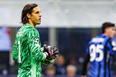 Yann Sommer UEFA Şampiyonlar Ligi maçında Internazionale Milano ve Feyenoord FC (Maciej Rogowski)
