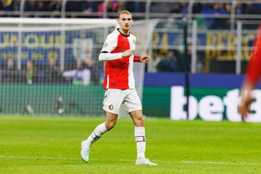 Thomas Beelen UEFA Şampiyonlar Ligi maçında Internazionale Milano ve Feyenoord FC (Maciej Rogowski) takımları arasında görüldü.)