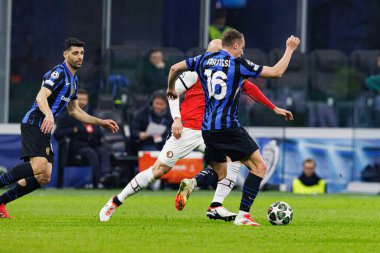 Davide Frattesi UEFA Şampiyonlar Ligi maçında Internazionale Milano ve Feyenoord FC (Maciej Rogowski)
