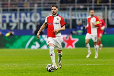 Luka Ivanusec UEFA Şampiyonlar Ligi maçında, Milano ve Feyenoord FC (Maciej Rogowski) takımları arasında görüldü.)