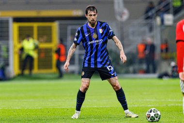 Francesco Acerbi UEFA Şampiyonlar Ligi maçında Internazionale Milano ve Feyenoord FC (Maciej Rogowski)