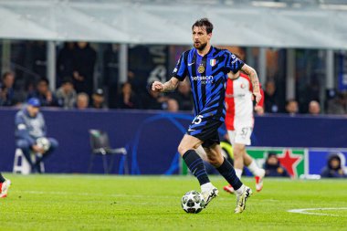 Francesco Acerbi UEFA Şampiyonlar Ligi maçında Internazionale Milano ve Feyenoord FC (Maciej Rogowski)