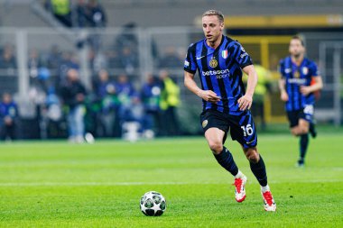 Davide Frattesi UEFA Şampiyonlar Ligi maçında Internazionale Milano ve Feyenoord FC (Maciej Rogowski)