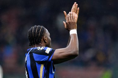 Marcus Thuram UEFA Şampiyonlar Ligi maçında Internazionale Milano ve Feyenoord FC (Maciej Rogowski) takımları arasında görüldü.)