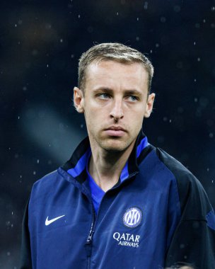 Davide Frattesi UEFA Şampiyonlar Ligi maçında Internazionale Milano ve Feyenoord FC (Maciej Rogowski)