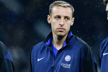 Davide Frattesi UEFA Şampiyonlar Ligi maçında Internazionale Milano ve Feyenoord FC (Maciej Rogowski)
