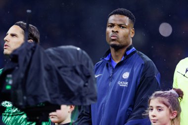 Denzel Dumfries UEFA Şampiyonlar Ligi maçında Internazionale Milano ve Feyenoord FC (Maciej Rogowski) takımları arasında görüldü.)
