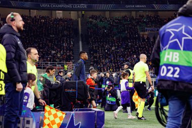 Denzel Dumfries UEFA Şampiyonlar Ligi maçında Internazionale Milano ve Feyenoord FC (Maciej Rogowski) takımları arasında görüldü.)