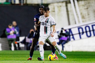 Sandro Cruz ve Diogo Travassos Liga Portekiz maçı sırasında Estrela Amadora ve Gil Vicente FC takımları arasında Estadio Jose Gomes 'de (Maciej Rogowski)