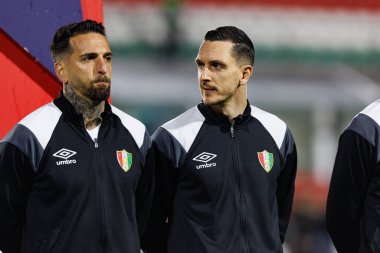 Miguel Lopes ve Joao Costa Liga Portekiz maçı sırasında Estrela Amadora ve Gil Vicente FC takımları arasında Estadio Jose Gomes (Maciej Rogowski)