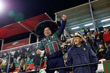 Estrela taraftarları Liga Portekiz maçı sırasında Estrela Amadora ve Gil Vicente FC takımları arasında Estadio Jose Gomes (Maciej Rogowski)