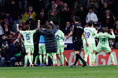 Atletico de Madrid ve FC Barcelona (Maciej Rogowski) takımları arasında oynanan LaLiga EA SPORTS maçında FC Barcelona 'nın oyuncuları Ferran Torres' ten gol üstüne gol atarken görüldü.)