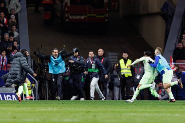 Atletico de Madrid ve FC Barcelona (Maciej Rogowski) takımları arasında oynanan LaLiga EA SPORTS maçında FC Barcelona 'nın oyuncuları Lamine Yamal' dan gol üstüne gol atarken görüldü.)