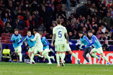 Atletico de Madrid ve FC Barcelona (Maciej Rogowski) takımları arasında oynanan LaLiga EA SPORTS maçında FC Barcelona 'nın oyuncuları Lamine Yamal' dan gol üstüne gol atarken görüldü.)