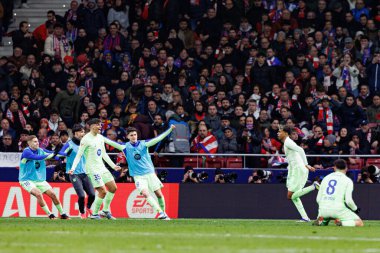 Atletico de Madrid ve FC Barcelona (Maciej Rogowski) takımları arasında oynanan LaLiga EA SPORTS maçında FC Barcelona 'nın oyuncuları Lamine Yamal' dan gol üstüne gol atarken görüldü.)
