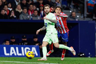 Inigo Martinez ve Giuliano Simeone, Atletico de Madrid ve FC Barcelona (Maciej Rogowski) takımları arasında oynanan LaLiga EA Spor karşılaşmasında görüldü.)