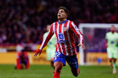 Giuliano Simeone, Atletico de Madrid ve FC Barcelona (Maciej Rogowski) takımları arasında LaLiga EA SPORTS maçında görüldü.)