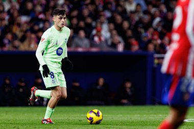 Atletico de Madrid ve FC Barcelona (Maciej Rogowski) takımları arasında oynanan LaLiga EA SPORTS maçında Pedri görüldü)