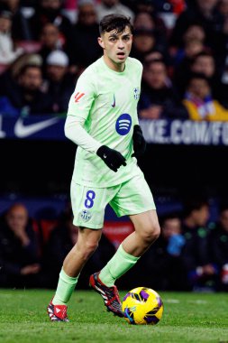 Atletico de Madrid ve FC Barcelona (Maciej Rogowski) takımları arasında oynanan LaLiga EA SPORTS maçında Pedri görüldü)