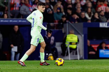 Atletico de Madrid ve FC Barcelona (Maciej Rogowski) takımları arasında oynanan LaLiga EA SPORTS maçında Pedri görüldü)