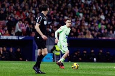 Marc Casado, Atletico de Madrid ve FC Barcelona (Maciej Rogowski) takımları arasında LaLiga EA SPORTS maçı sırasında görüldü.)