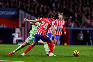 Robert Lewandowski ve Robin Le Normand, Atletico de Madrid ve FC Barcelona (Maciej Rogowski) takımları arasında oynanan LaLiga EA SPORTS maçı sırasında görüldü.)