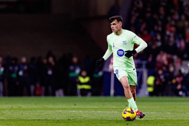 Atletico de Madrid ve FC Barcelona (Maciej Rogowski) takımları arasında oynanan LaLiga EA SPORTS maçında Pedri görüldü)