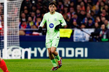 Atletico de Madrid ve FC Barcelona (Maciej Rogowski) takımları arasında oynanan LaLiga EA SPORTS maçında Pedri görüldü)