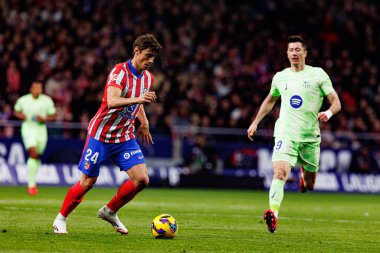 Robin Le Normand, Atletico de Madrid ve FC Barcelona (Maciej Rogowski) takımları arasındaki maç sırasında görüldü.)
