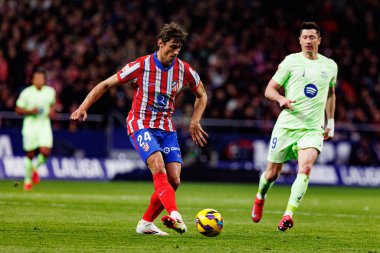 Robin Le Normand, Atletico de Madrid ve FC Barcelona (Maciej Rogowski) takımları arasındaki maç sırasında görüldü.)