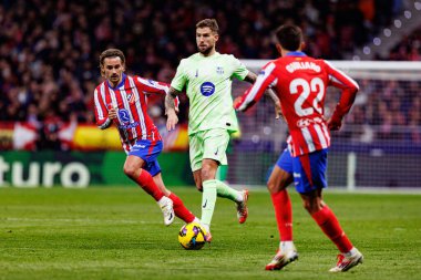 Antoine Griezmann ve Inigo Martinez LaLiga EA SPORTS maçında Atletico de Madrid ve FC Barcelona (Maciej Rogowski) takımları arasında görüldü.)
