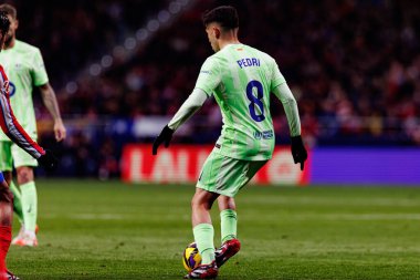 Atletico de Madrid ve FC Barcelona (Maciej Rogowski) takımları arasında oynanan LaLiga EA SPORTS maçında Pedri görüldü)