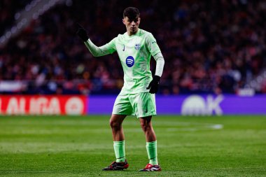 Atletico de Madrid ve FC Barcelona (Maciej Rogowski) takımları arasında oynanan LaLiga EA SPORTS maçında Pedri görüldü)
