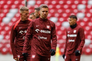 Przemyslaw Frankowski, 2025 Mart 'ındaki maçlardan önce Polonya Milli Futbol Takımı' nın ikinci antrenmanı sırasında görüldü (Maciej Rogowski)