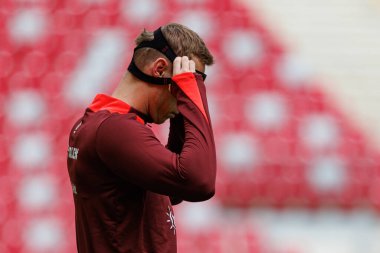 Adam Buksa, 2025 Mart 'ındaki maçlardan önce Polonya Milli Futbol Takımı' nın ikinci antrenmanı sırasında görüldü (Maciej Rogowski)