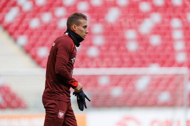 Dominik Marczuk, 2025 Mart 'ındaki maçlardan önce Polonya Milli Futbol Takımı' nın ikinci antrenmanı sırasında görüldü (Maciej Rogowski)