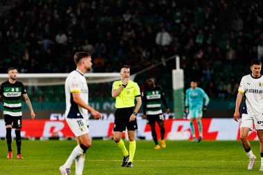 Miguel Nogueira, Liga Portekiz maçı sırasında Estadio Jose Alvalade 'de (Maciej Rogowski) Sporting CP ve FC Famalicao takımları arasında görüldü.)