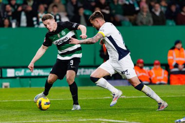 Viktor Gyokeres ve Justin De Haas Liga Portekiz maçı sırasında Estadio Jose Alvalade 'de (Maciej Rogowski)